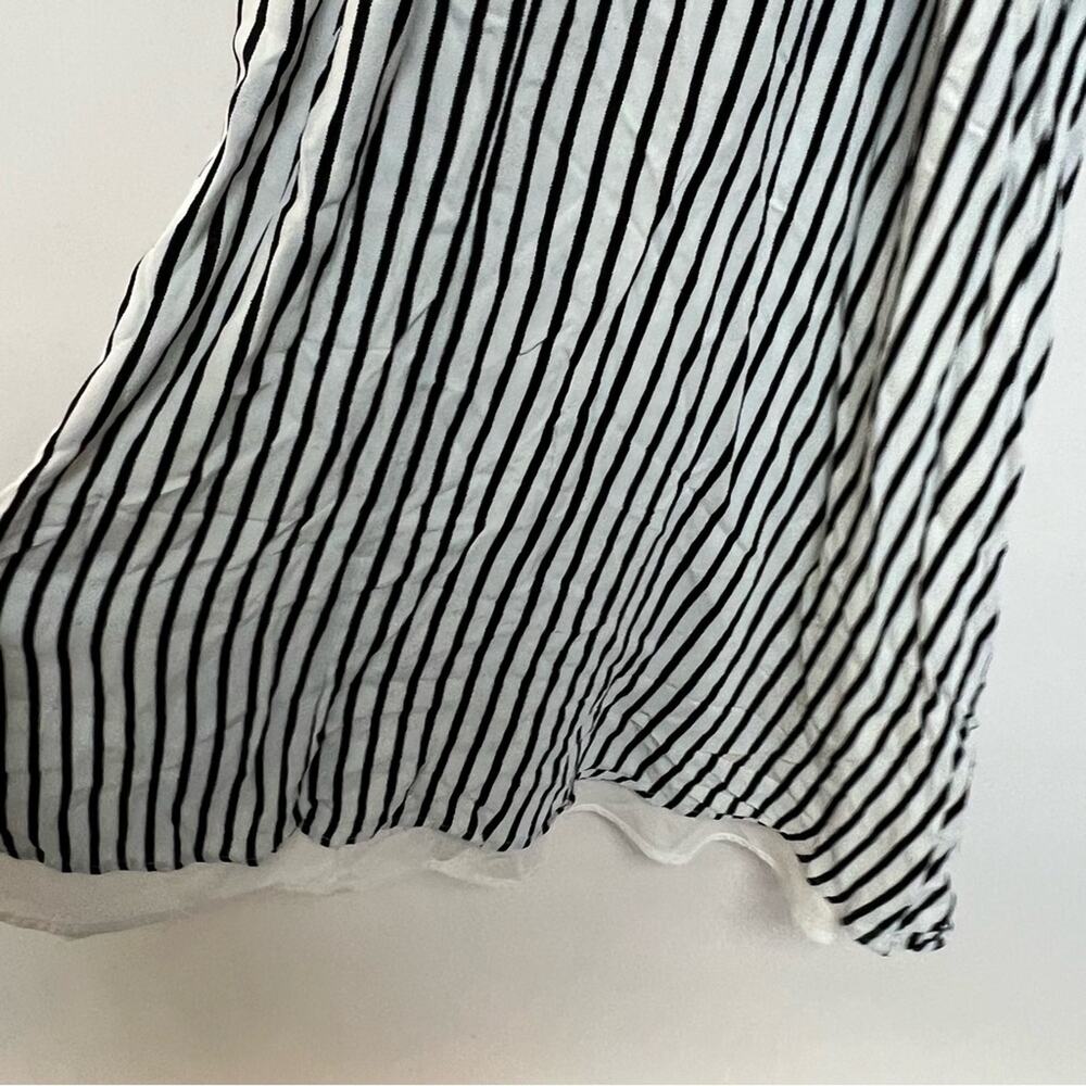 Bardot Adie Maxi Wrap Dress Black and White Striped Short Sleeve US 6 Small $119 - Picture 10 of 11